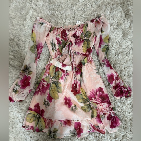 NWT AKIRA pink floral dress size small - Picture 1 of 4